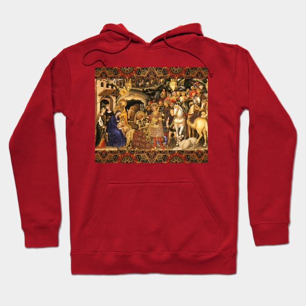 ADORATION OF THE MAGI by Gentile Da Fabriano Hoodie by BulganLumini